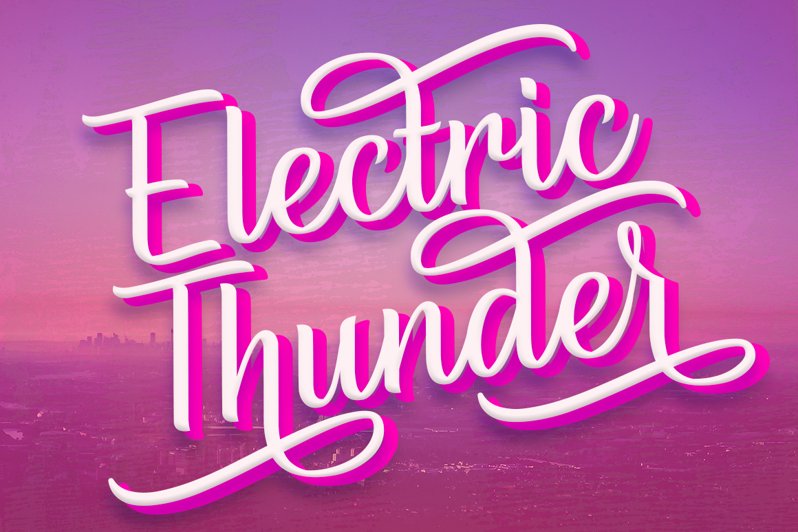 Electric Thunder Typeface for Editorial Design