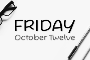 Friday October Twelve Typeface for Modern Craft Projects