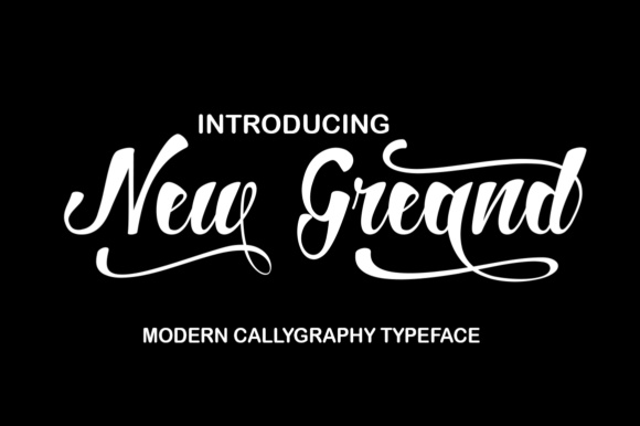 New Greand Typeface for Handmade Brands and Invitations