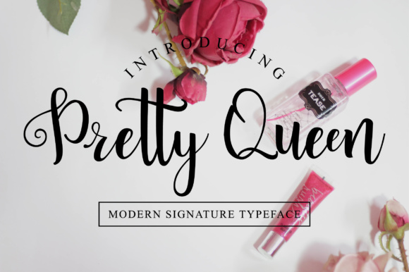 Pretty Queen Typeface for Elegant Brand Identity Design
