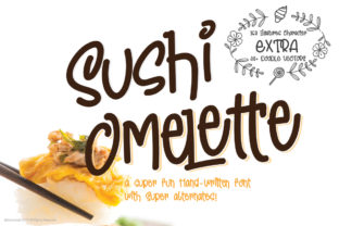Sushi Omelette: The Playful Script Handwritten Typeface for Editorial Design