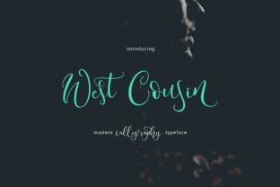 West Cousin Modern Calligraphy Typeface for Chic Craft Designs